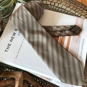 STEFANO RICCI GEOMETRIC STRIPE SILK TIE